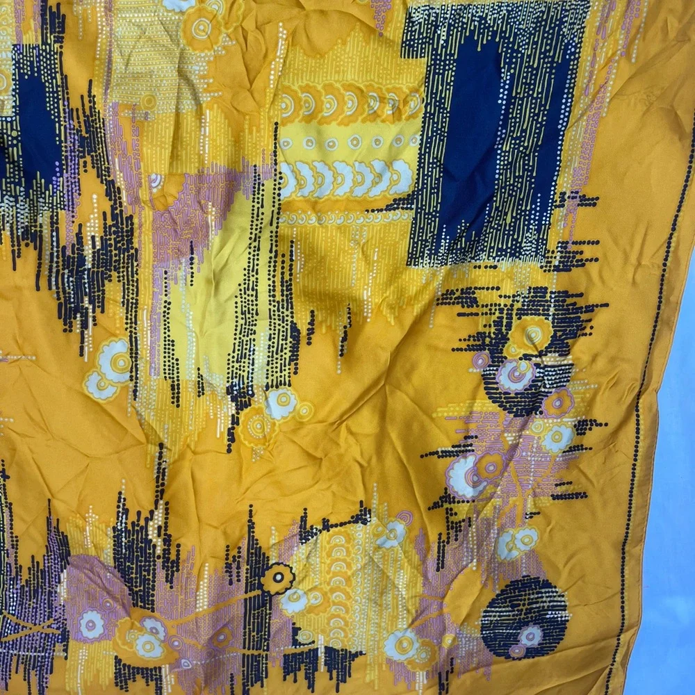 Dior Yellow and Black Scarf 31” X 31”